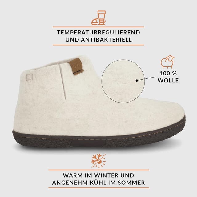 Detalle 2 de Green Comfort NEPAL Hausschuhe aus Filz