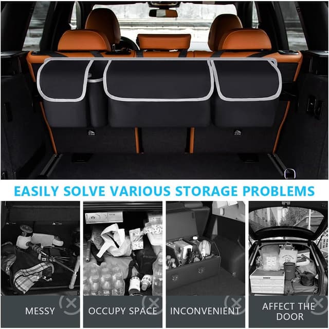 Thumbnail 2 de URAQT Faltbare Auto Aufbewahrungstasche 4 Taschen