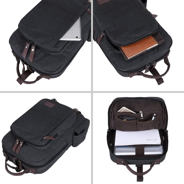 Detalle de S-ZONE D04v863 borsa a tracolla unisex taglia unica in tela con finiture in PU