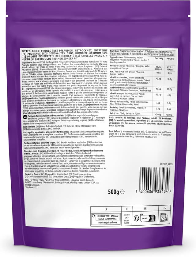 Thumbnail 1 de Amazon Ciruelas Pasas 500g 🍇