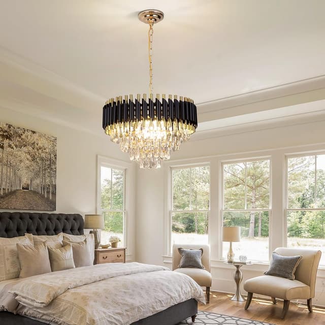 Thumbnail 4 de FRIXCHUR 20" Modern Crystal Chandelier