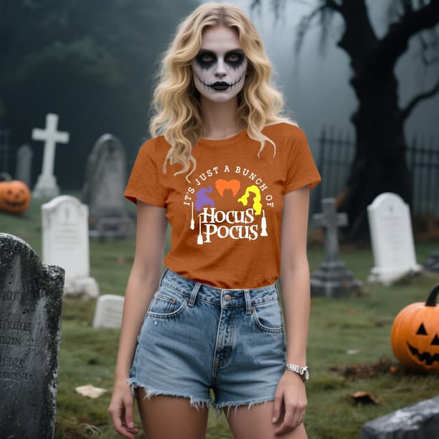 Detalle de Qskall Sanderson Sisters Halloween tee