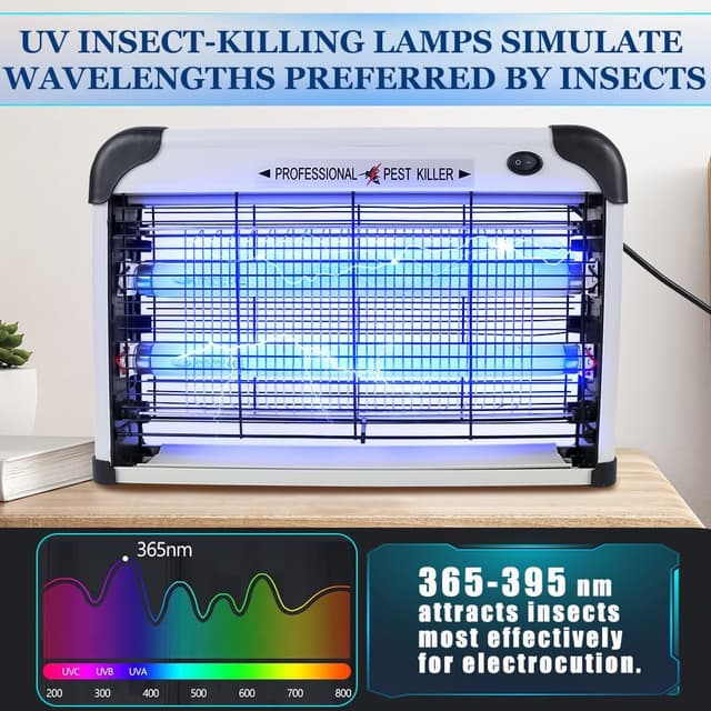Detalle de Fly Zapper Electric Fly Killer 20W UV Indoor Bug Zapper (3000V grid)
