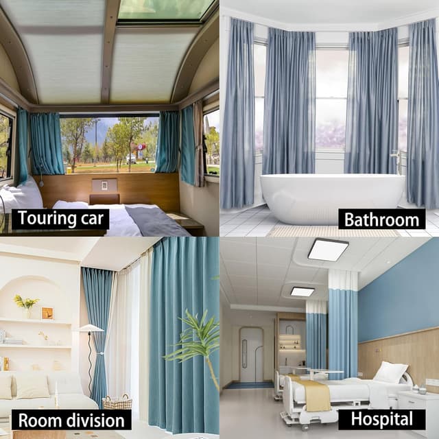 Detalle 2 de Taaizau Flexible Deckenvorhangschiene – gebogene Schiene zur Deckenmontage, biegsamer Raumteiler (3 Meter)