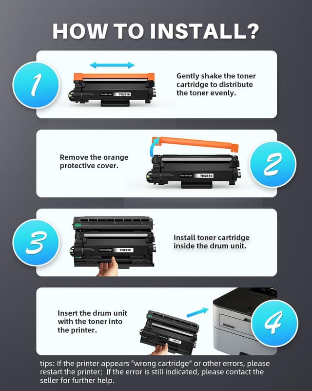 Thumbnail 6 de INK4U TN2510 Toner compatibile nero per Brother 2 pezzi 🖨