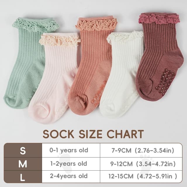 Detalle de Chaussettes à nœud dentelle Aolso pour filles