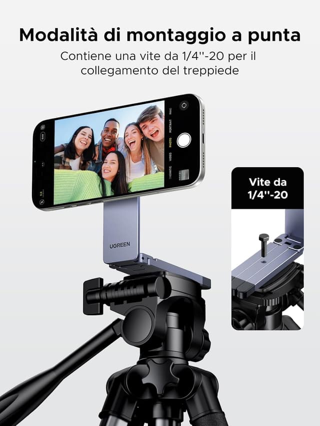 Detalle de UGREEN Treppiede magnetico per iPhone 118 g