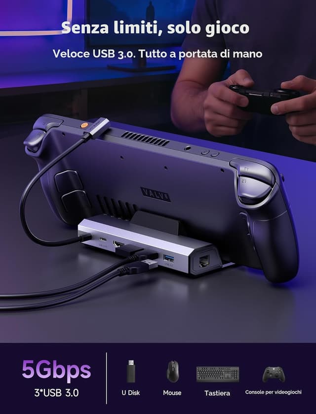 Thumbnail 4 de JSAUX Docking Station 100W per Steam Deck