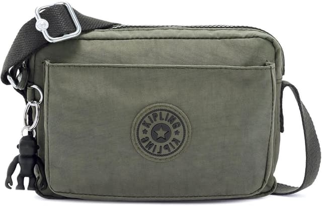 Detalle de Kipling Abanu 💼 Bandolera Pequeña Verde Moss