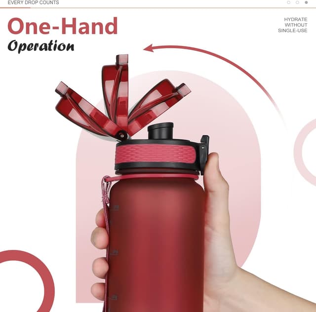 Detalle de Opard Trinkflasche 1L mit Früchtebehälter und Teesieb (Tritan, 1000 ml)