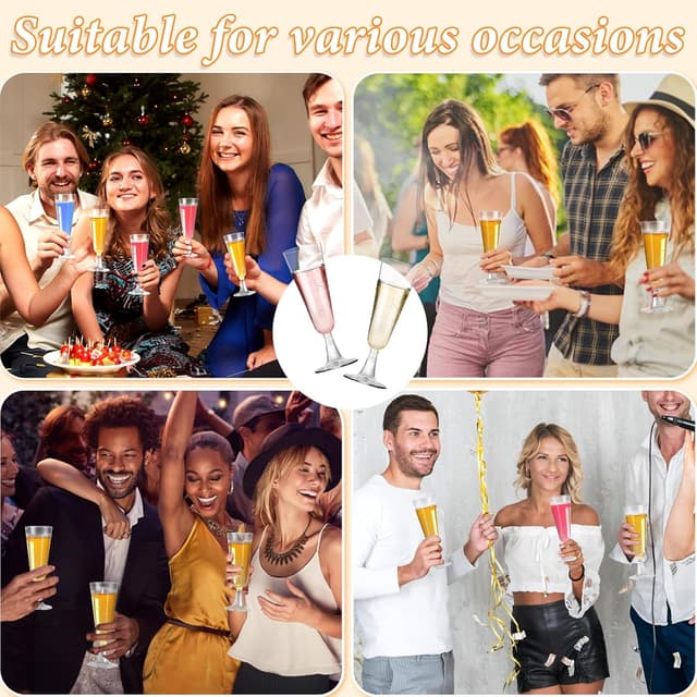 Thumbnail 6 de GuanQiao 40-Pack Champagne Flutes 5.5oz 🥂