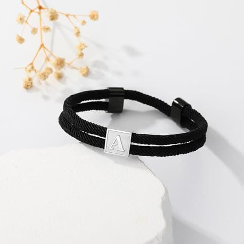 Detalle 2 de Esmoly pulsera letra A-Z con acero 316-L