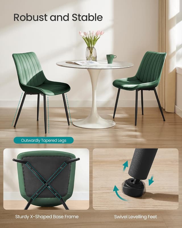 Detalle 2 de Songmics LDC090CZ01 dining chairs set of 2