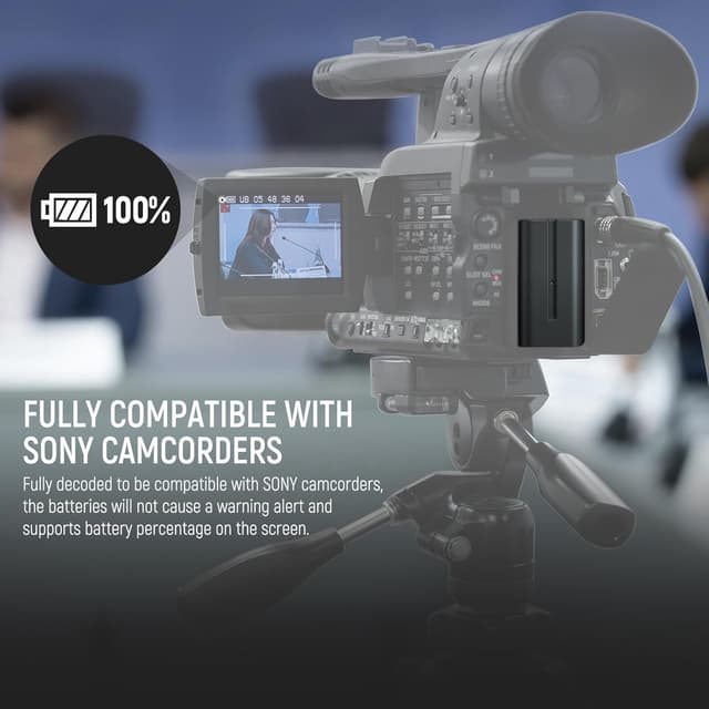 Detalle 2 de NEEWER 2x NP-F970 7800mAh replacement batteries with dual charger (Type C) for Sony NP-F970