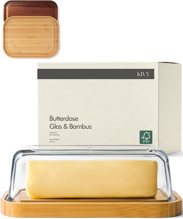 Imagen de KIVY Butterdose Glas 250 g 🧈 en OfertitasTOP
