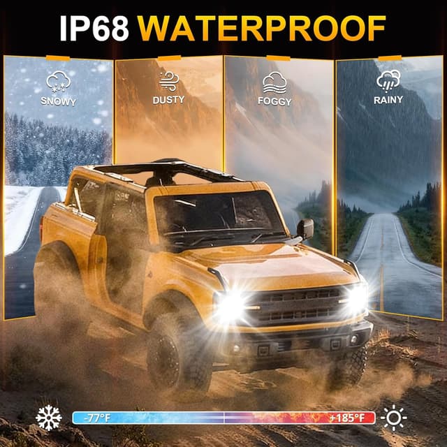 Detalle de H4 LED 18000LM 6500K Lumière Blanche, ampoules H4 “mini” plug and play (2 pièces) — 9-24V, durée de vie annoncée 50 000+ h