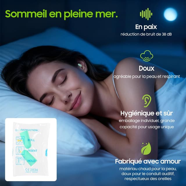 Thumbnail 1 de Bouchons d'oreille 50 paires pour dormir