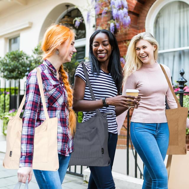 Detalle de homchen Corduroy Tote Bag waterproof large capacity