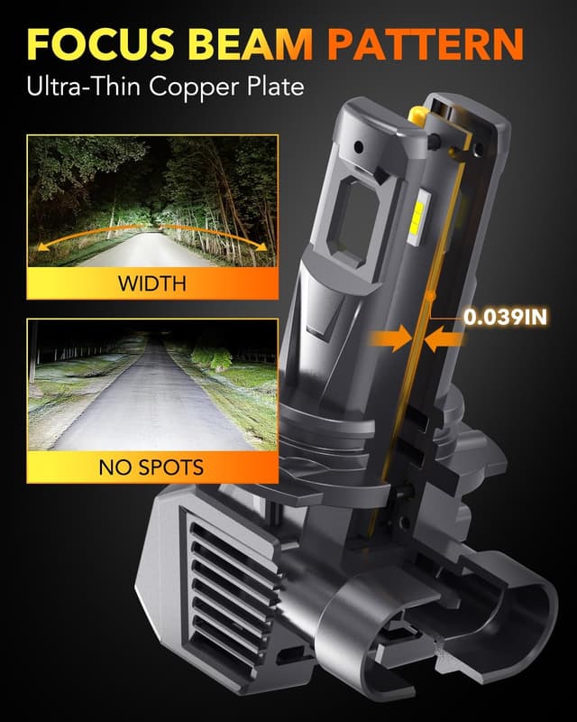 Detalle de OXILAM M5S H11 9005 LED Light Bulbs Combo (Pack of 4) – 6500K Cool White Upgrade