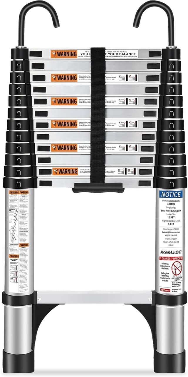 Detalle de HBTower 3,8 m Teleskopleiter aus Aluminium
