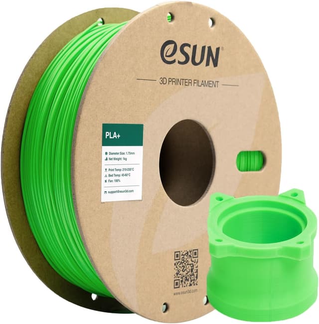 Detalle de eSUN PLA+ Filament 1,75 mm renforcé (tenacité) – bobine 1 kg, vert clair