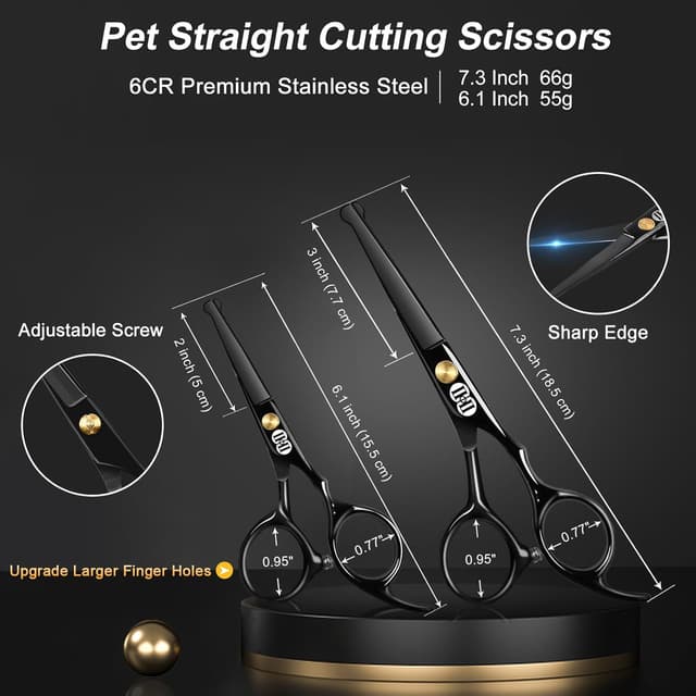 Thumbnail 1 de CIICII Dog Grooming Scissors Kit 7 inch