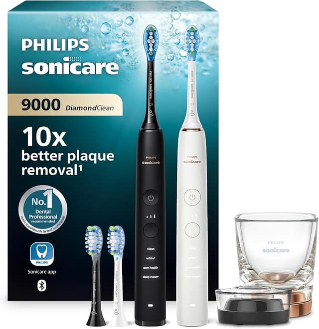 Imagen de Philips Sonicare DiamondClean 9000: Pack Doble Cepillos Eléctricos 🪥 en OfertitasTOP
