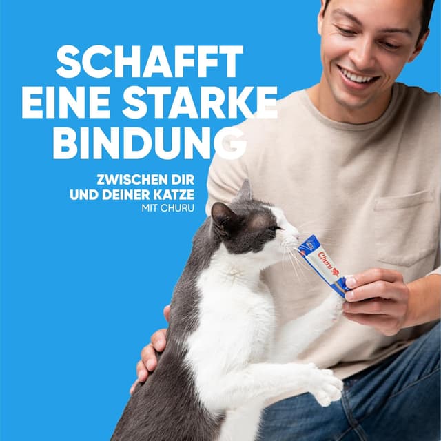 Detalle de INABA Churu Anti Hairball Katze mit Taurin – getreidefreie Anti-Haarballen-Katzenleckerlis mit Huhn oder Thunfisch (20 x 14 g)