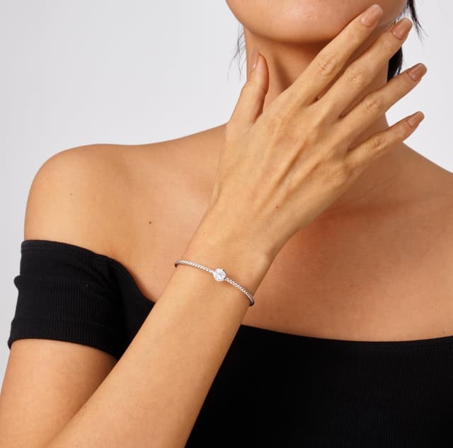 Detalle 2 de Bracelet en plaqué or torsadé, 6 mm