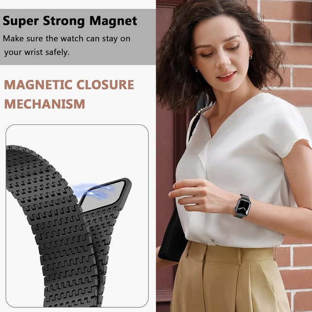 Detalle 2 de Anlinser Magnetisches Armband für Apple Watch 42 mm