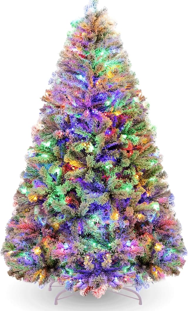 Thumbnail 4 de Sapin Noël Artificiel 180 cm Effet Neige RGB LED