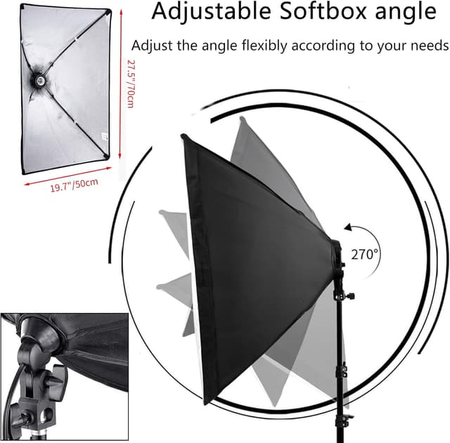 Thumbnail 3 de FOTOCREAT Softbox Lighting Kit 20x28 in, 5700K