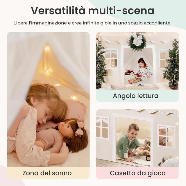 Detalle 2 de Tiny Land Tenda da Gioco 133×90×136 cm 🏕