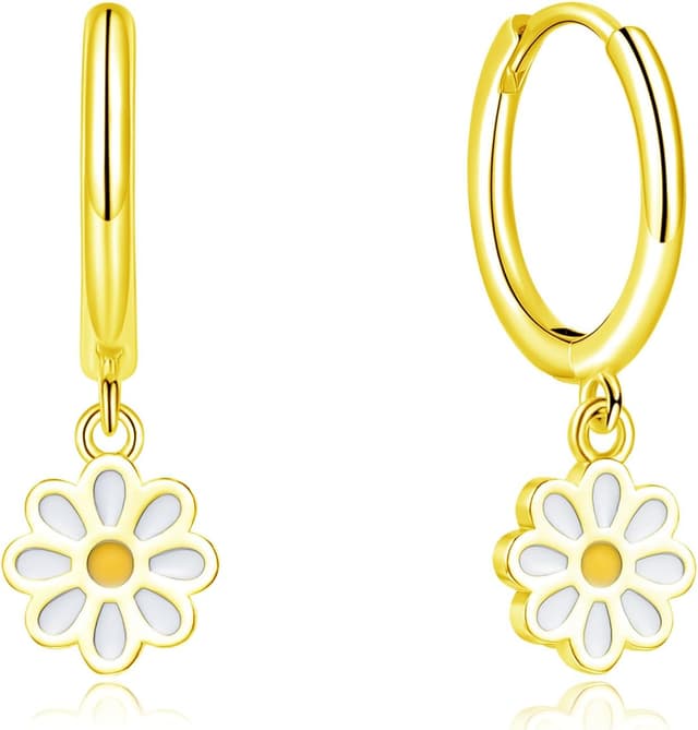 Detalle de Cangall Ohrringe Silber 925 Hängend Damen – Creolen mit Anhänger, nickelfrei