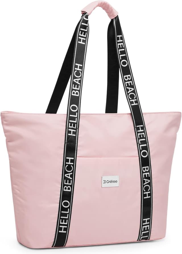 Detalle de G4Free Strand-Tragetasche wasserdicht & sanddicht mit Umhängegurt – große Sporttasche für Damen