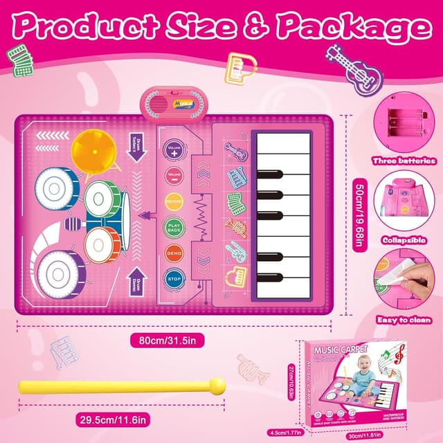 Thumbnail 5 de Music Mat Baby Toys 0–6 months sensory playmat