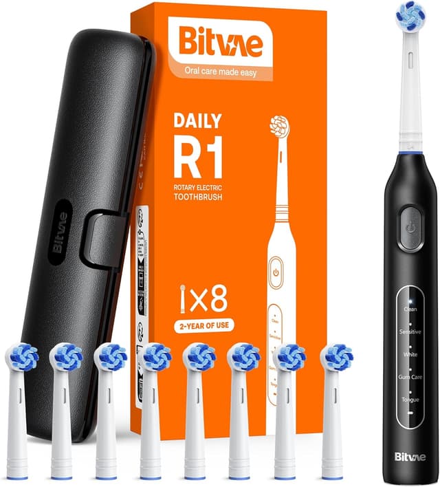 Detalle de Bitvae Rotating Electric Toothbrush with 8 Heads