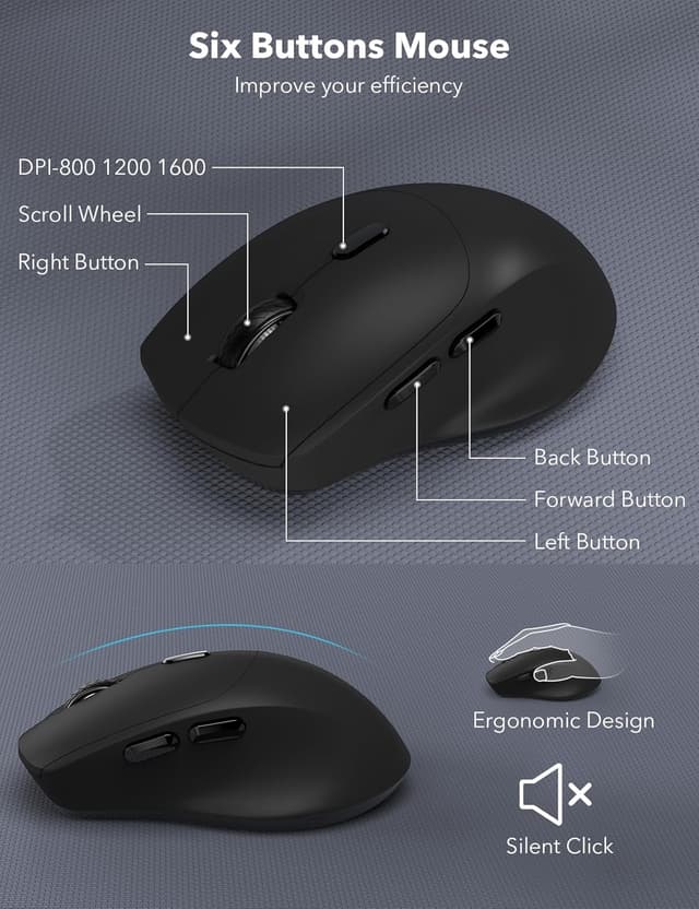 Thumbnail 5 de Wireless Keyboard and Mouse Combo 2.4GHz 🖱