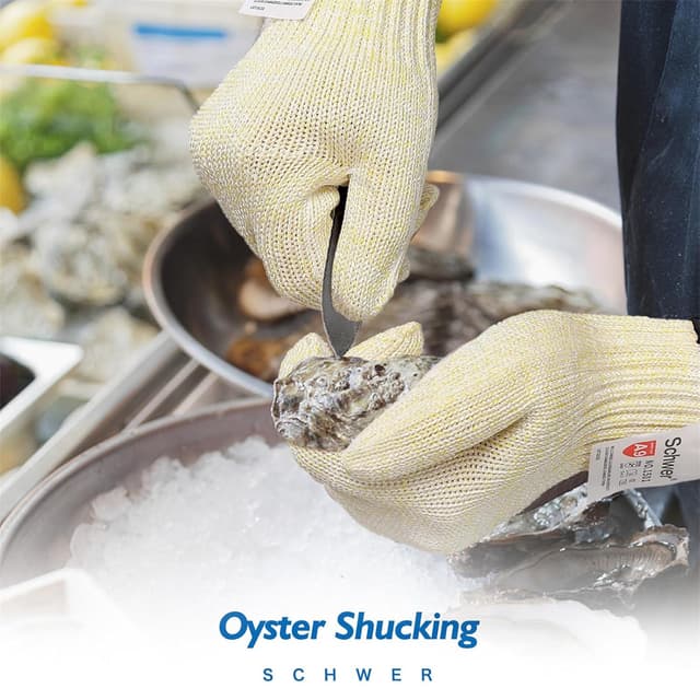 Detalle 2 de Schwer SlicePro Level 9 Cut Resistant Gloves PR1501 (Food Grade) – Mandoline & Meat Cutting Gloves, 1 Pair, M