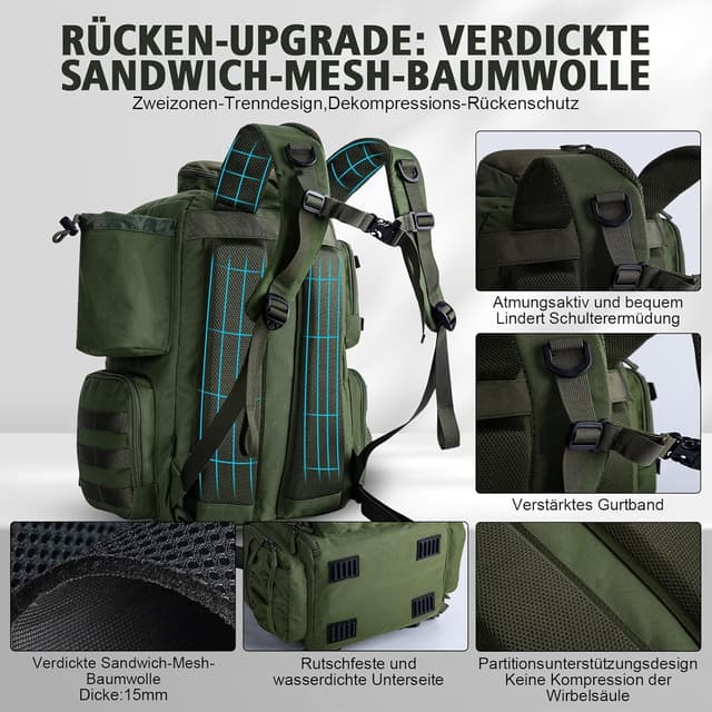 Thumbnail 4 de Goture Angelrucksack 45 L mit Köderboxen