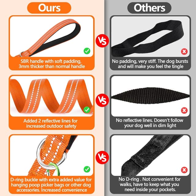 Detalle de X XBEN Long Line Dog Lead (25M / 82FT) – Reflective, Lightweight with Soft Padded Handle