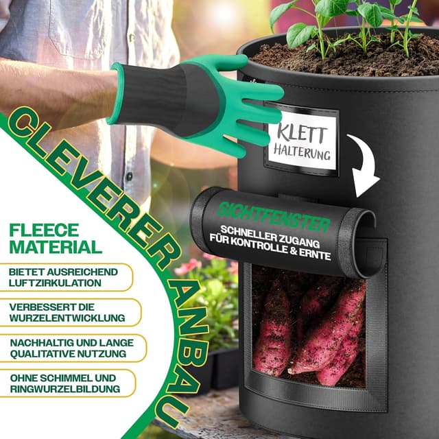 Thumbnail 4 de KESSER® Saco para Sembrar Patatas 38L - Set 9 🌱