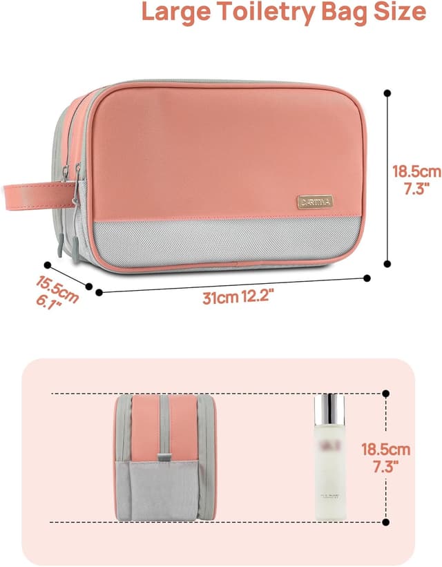 Detalle de Carttiya Trousse de toilette femme de voyage grande capacité 8,79 L imperméable et suspendue (violet)