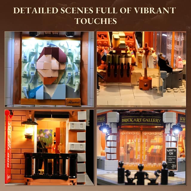 Detalle 2 de Lumibricks Brick Kunst-Galerie 3.400-teiliges Set