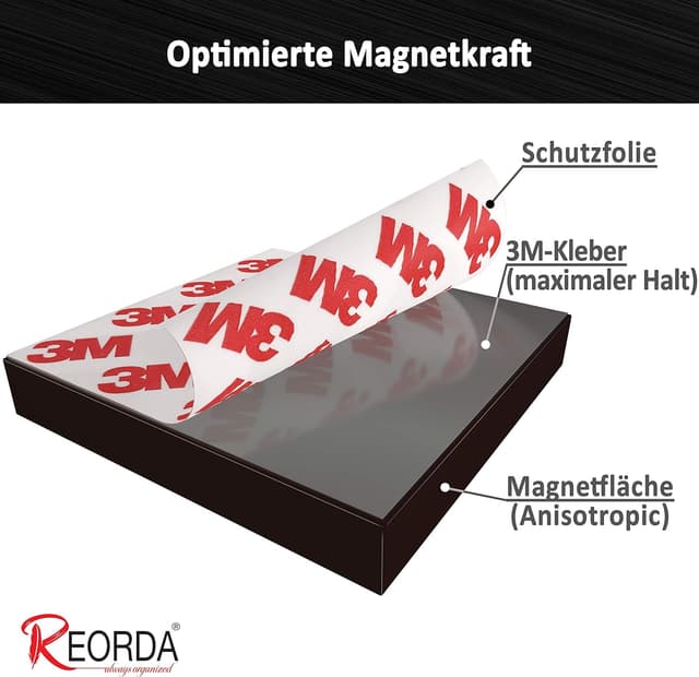 Detalle de REORDA Magnetplättchen selbstklebend 350 Stück