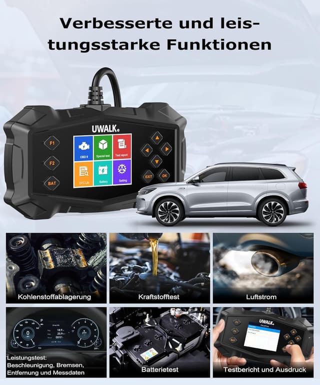 Thumbnail 5 de OBD2 Diagnosegerät / OBD2 EOBD Auto-Scanner für Motor-Fehlerauslese mit 320x240-TFT und Deutsch