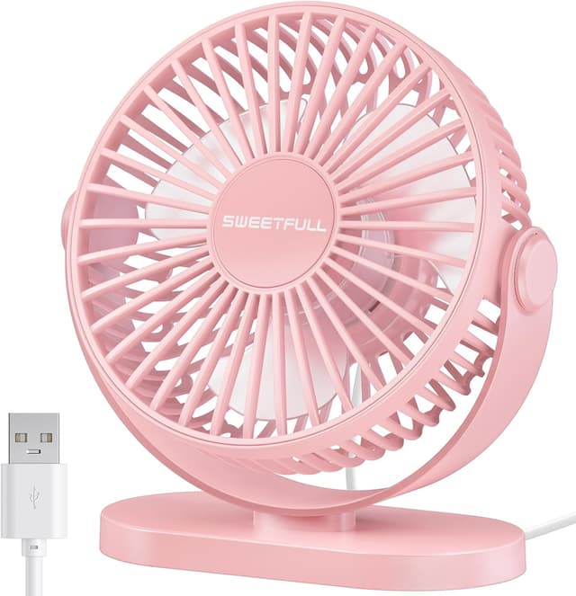 Thumbnail 5 de SWEETFULL Desk Fan 3-Speed USB Quiet Mini
