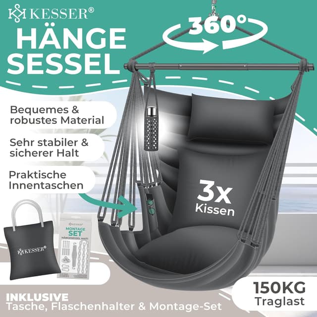 Thumbnail 1 de KESSER Haiti Hängesessel 150 kg Traglast