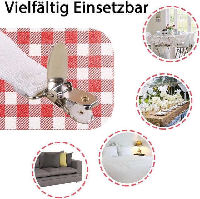 Detalle 1 de CHACROC Tischdeckenklammern für Dicke Tische