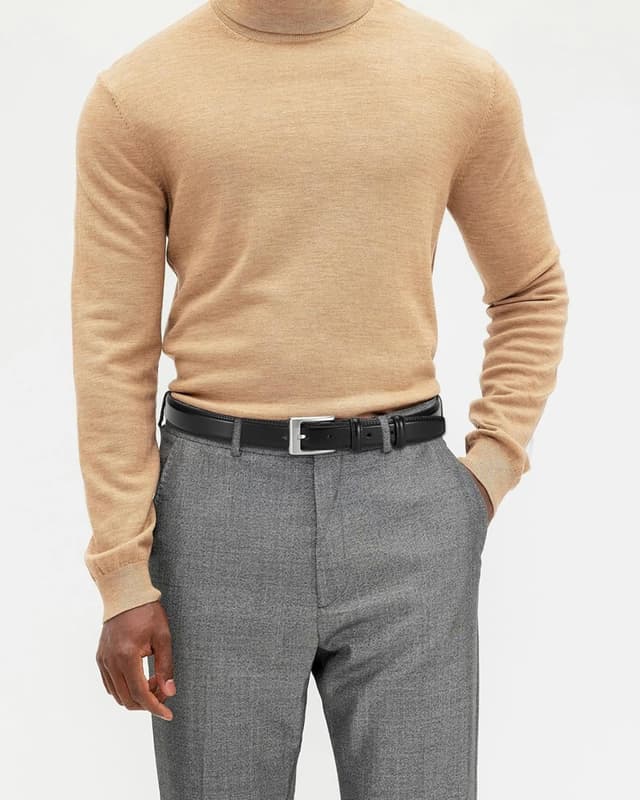 Detalle de CHAOREN Genuine Leather Men’s Dress Belt (1 1/8") with Extra Retaining Ring